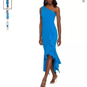 Xscape one shoulder ruffled dress